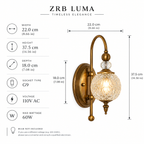 Glassé | Modern Glass LED Bedside Wall Sconce | ZRB LUMA